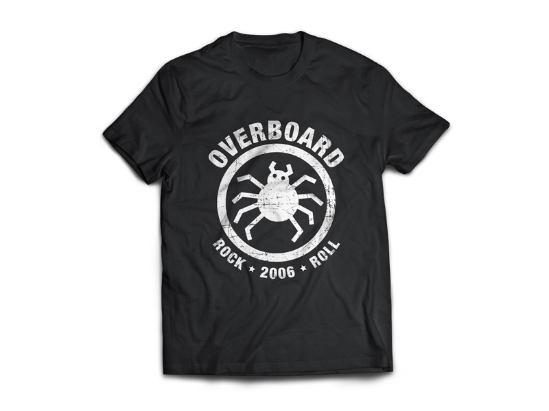 Overboard logo black t-shirt
